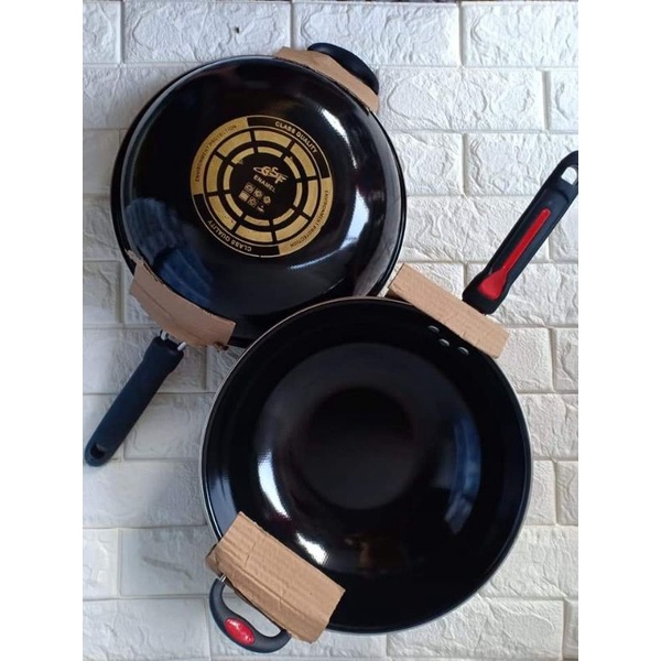 WAJAN GAGANG ENAMEL ANTI LENGKET GSF 32Cm / WAJAN ENAMEL /WAJAN ANTI LENGKET