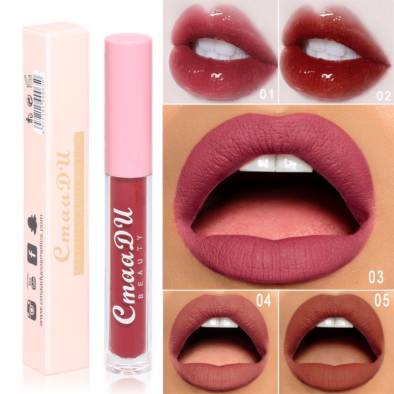 ORIGINAL CMAADU MATTE LIPSTICK MOISTURIZING 5 COLOURS WATERPROOF LONG LASTING KODE 5ZCC