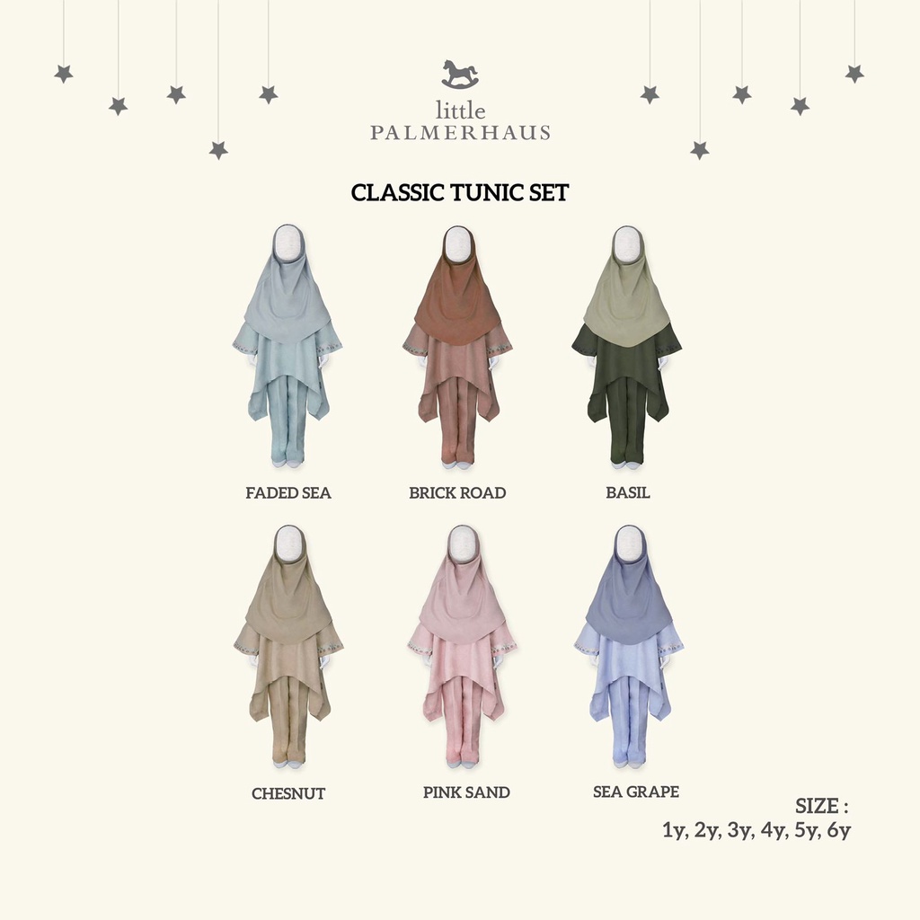 BAJU TUNIC SETELAN ANAK PEREMPUAN - LITTLE PALMERHAUS CLASSIC TUNIC SET 1-6 tahun