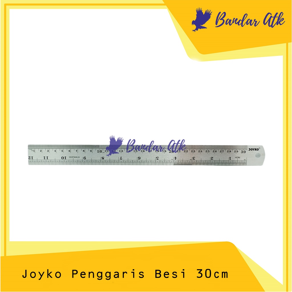 

JOYKO Penggaris Besi Stainless Steel Ruler 30 cm [1 PCS]