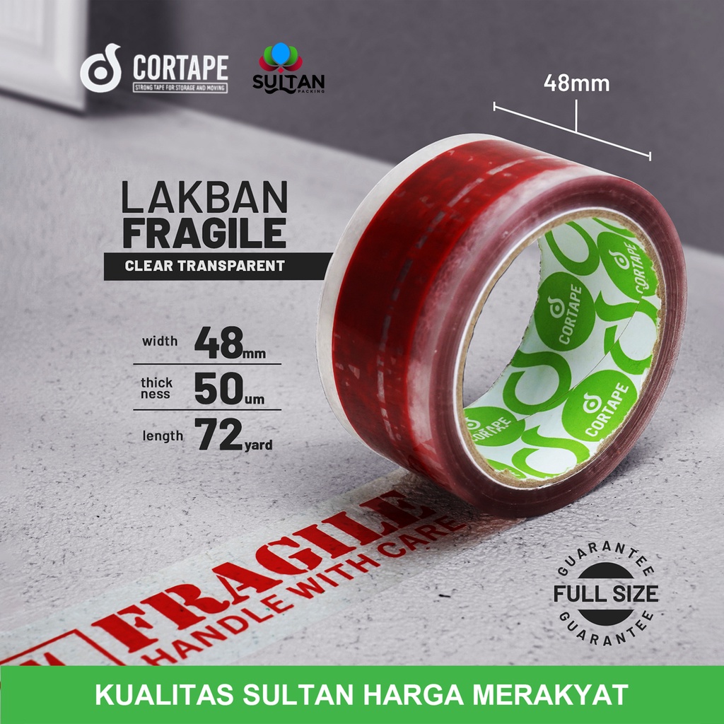 

Lakban FRAGILE 48mm Bening Isolasi PREMIUM TERMURAH/Satuan