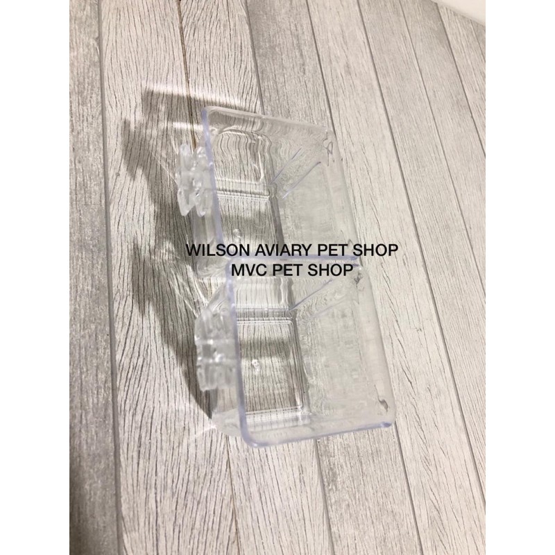 Cepuk Cangkir Makan Minum Burung Kotak 2 pcs