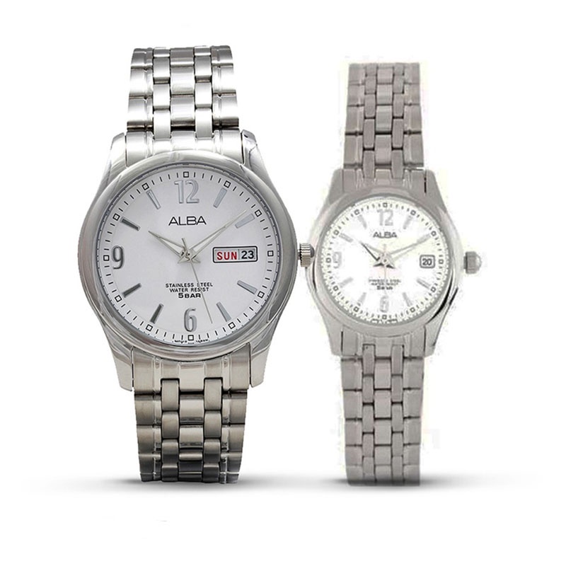 JAM TANGAN COUPLE ORIGINAL ALBA ST AXND59 AXND59X1 and ALBA AXT863 AXT863X1 JAM TANGAN ALBA