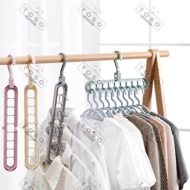 ~ PIYOSHI08 ~ Magic Hanger Multifungsional Foldable Hanger Gantungan baju 9 Lubang PR17