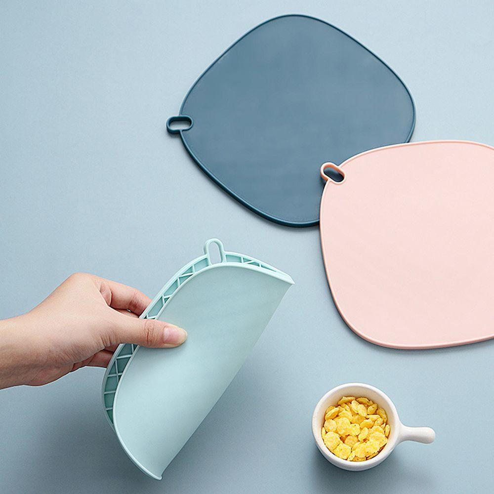 Populer Coaster Tahan Panas Dekorasi Meja Perlengkapan Dapur Bulat Silikon Mat Pot Holder