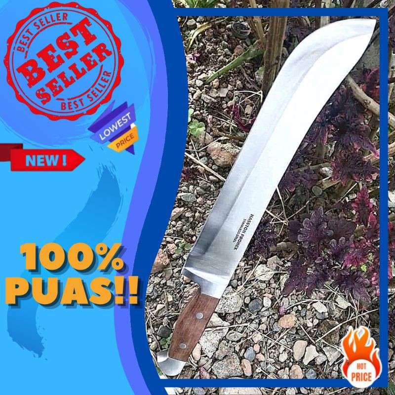 pisau sembelih besar stainless steel tajam survival hunting berburu outdoor serbaguna