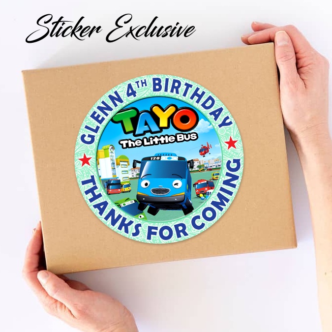 

50 STIKER / STICKER TAYO 8 UTK BAG / BENTO / SOUVENIR ULTAH ULANG TAHUN