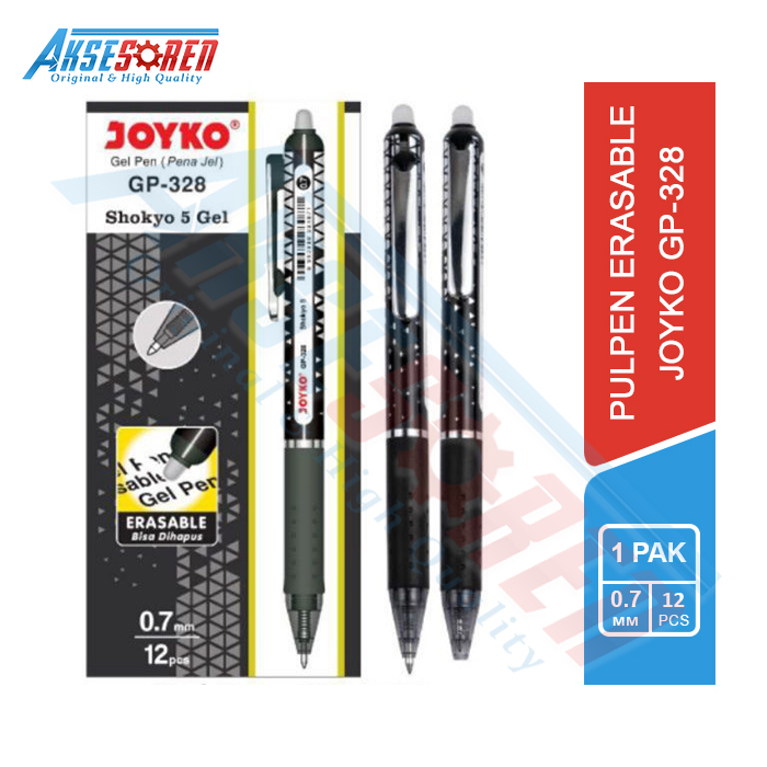 

Pulpen Shokyo 5 Joyko [GP-328/12 Pcs] / Erasable Gel Pen Joyko / Pulpen Bisa Di Hapus Joyko [1 Pack]