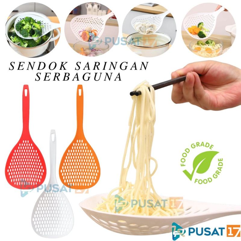 CD1 SENDOK SARINGAN JUMBO SERBAGUNA / SENDOK SPAGETTI MIE / SENDOK TIRIS DAPUR