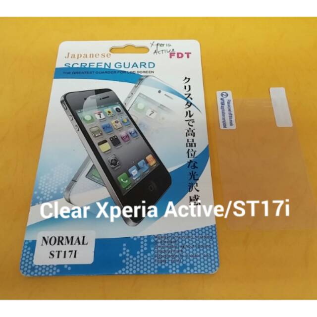 Anti Gores Screen Guard Clear Antigores Bening Sony Xperia Active ST17i