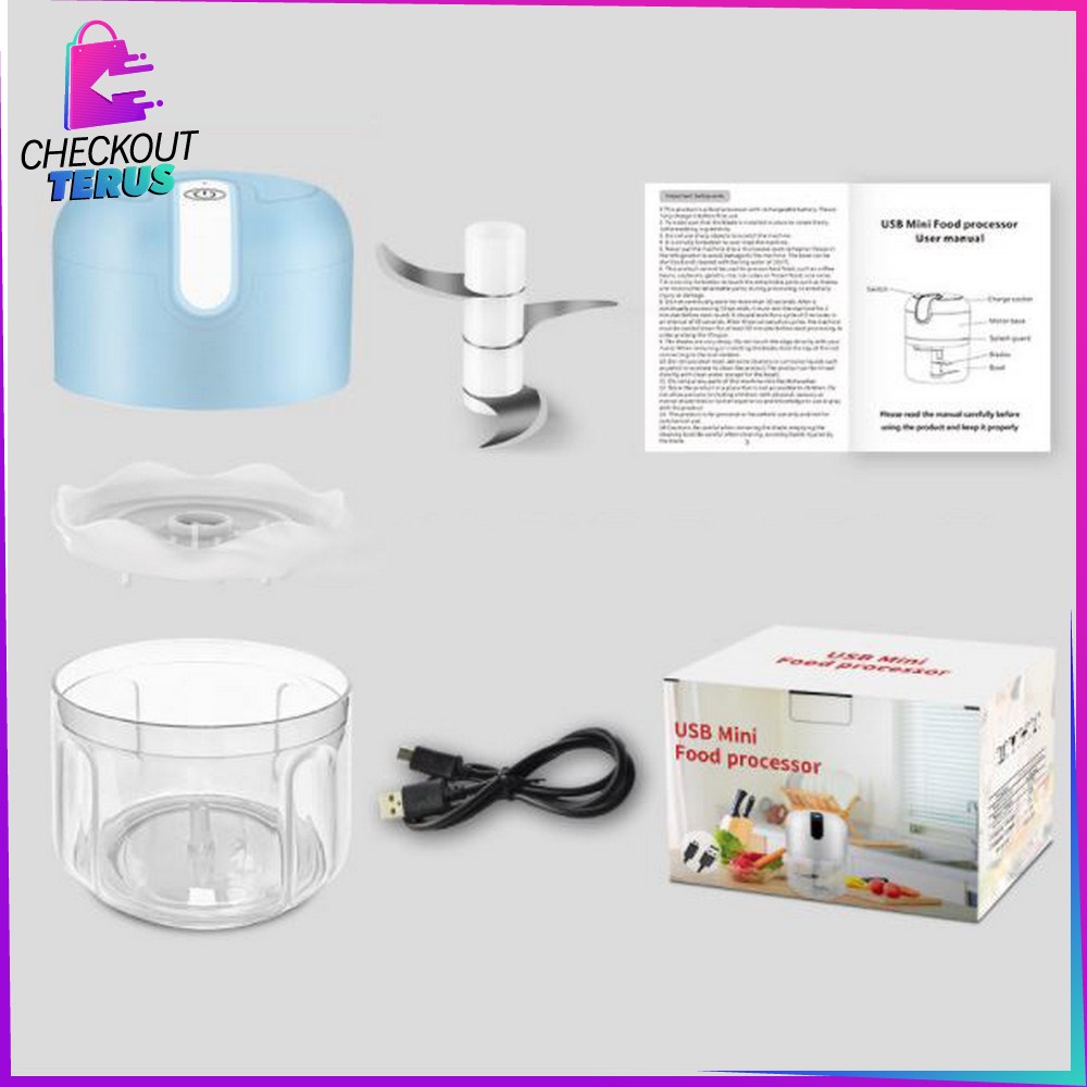 CT C454 USB Mini Chopper Blender Bumbu Portable Multifungsi Blender Dengan USB CHARGING Blander  Daging Kecil Serbaguna