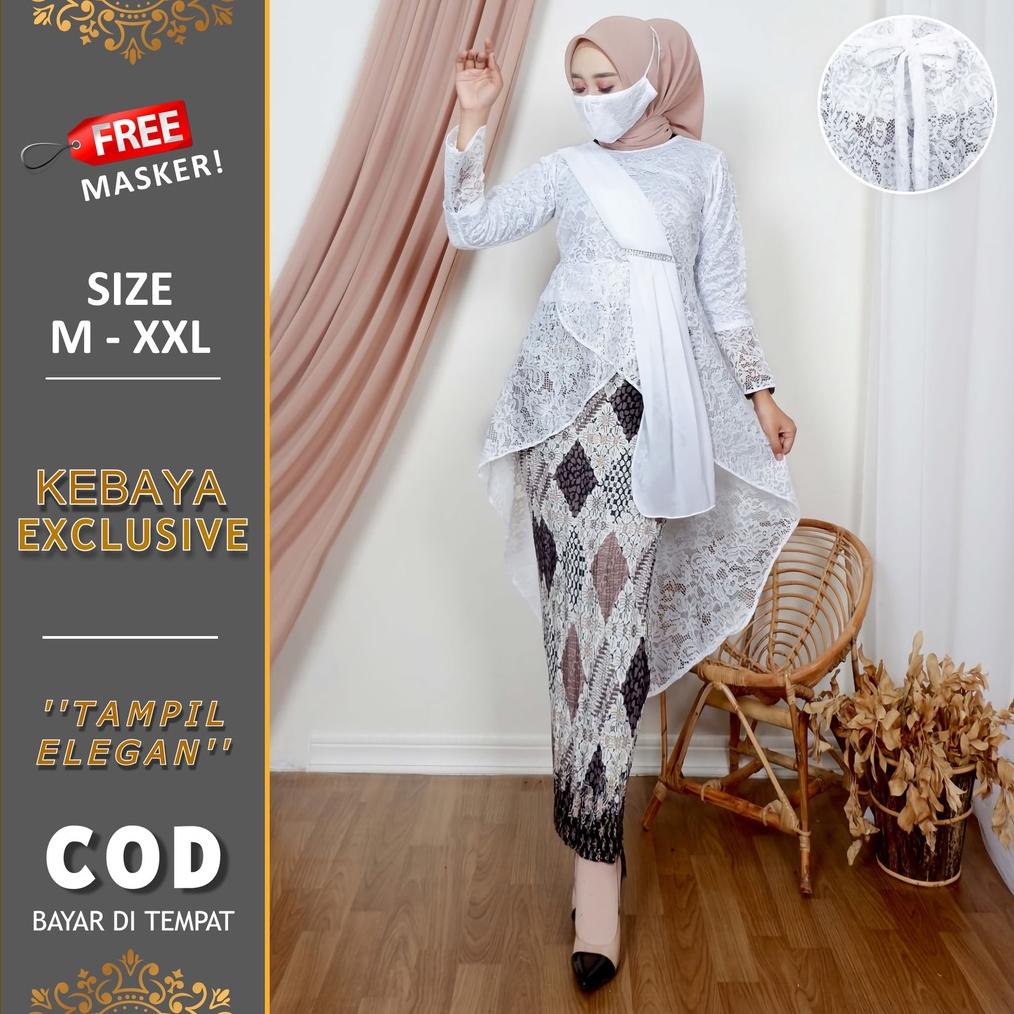 Set Kebaya Soraya / Kebaya Kondangan Wanita Modern / Atasan Kebaya Modern / Kebaya Modern Wisuda Wan