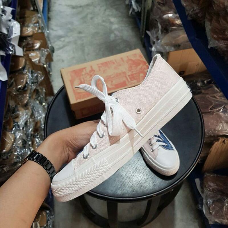 AGI2886 Sepatu Sneakers Wanita Fashion Import Two Color Canvas Ready Jakarta Bisa COD (With Box)