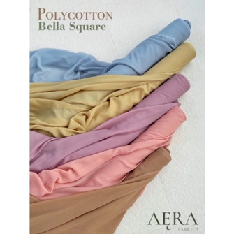 1.15 meter Bahan Kain POLYCOTTON / BELLA SQUARE / DOUBLE CHIFFON PREMIUM (ukuran hijab segiempat) A