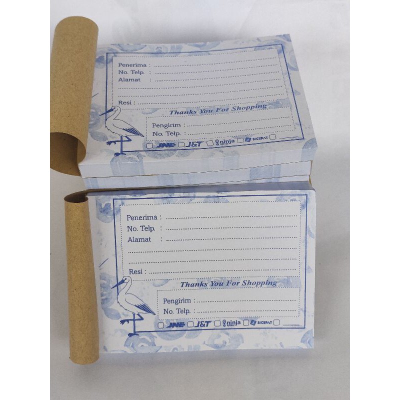 

label pengiriman motif flaminggo
