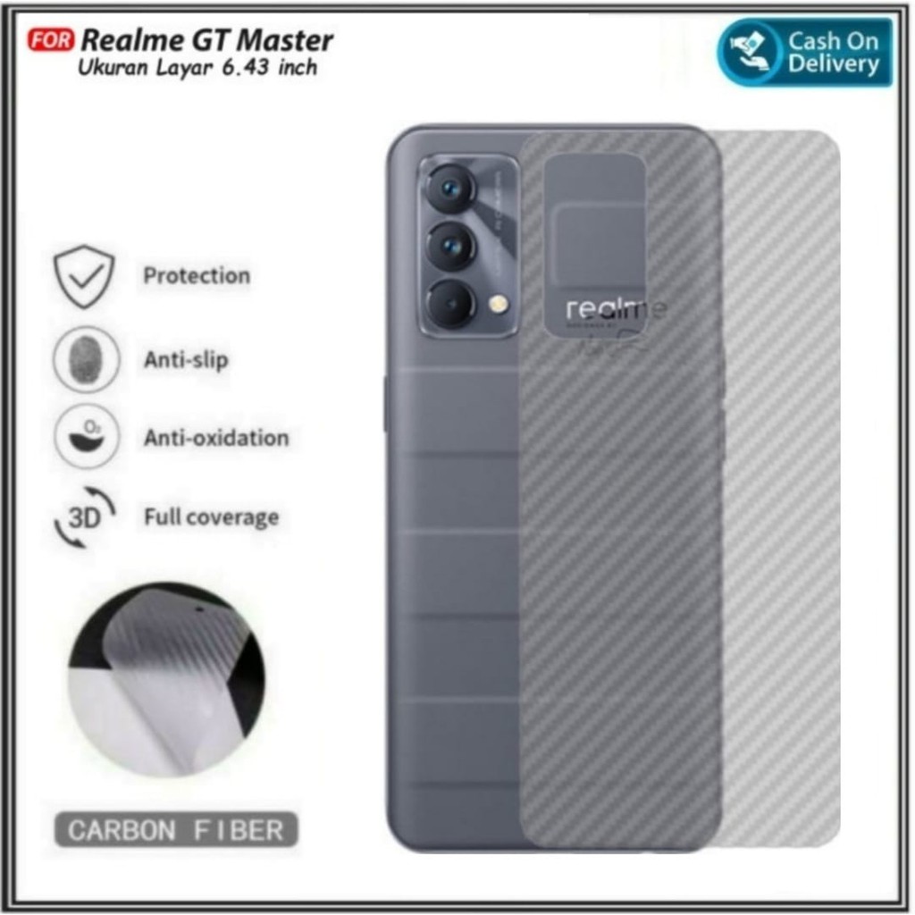 Riyanali_Shop Garskin Carbon Realme GT Master Edition / Realme GT / GT Neo 2 / GT Neo 3 Skin Anti Go