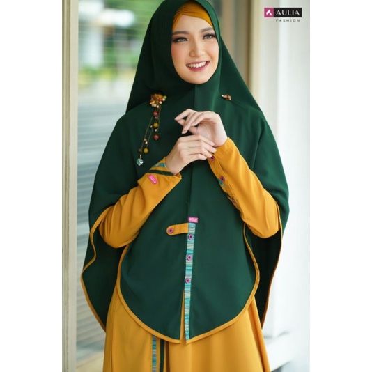 set gamis SAFRINA safron emerald by AULIA fashion