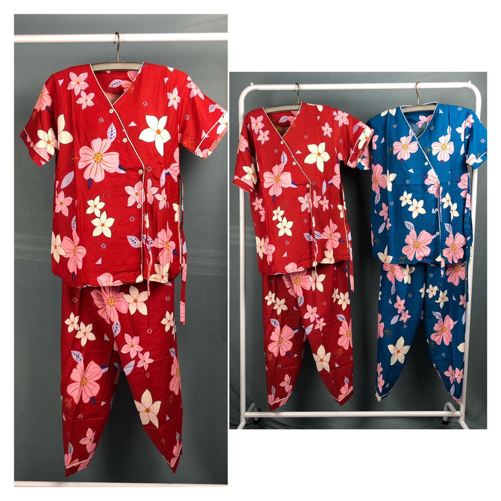 PIYAMA KIMONO SETELAN KANCING KAKI PANJANG CP BAHAN KATUN JEPANG IMPORT BAJU TIDUR HALUS PREMIUM