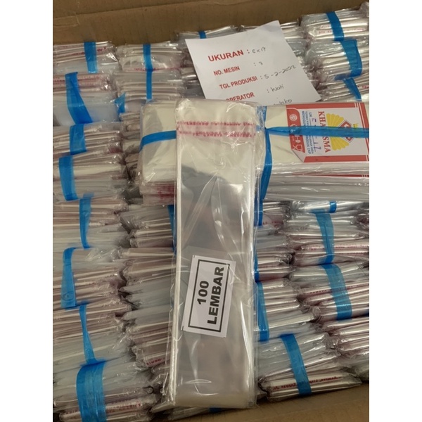 Plastik OPP 5 x 17 / plastik OPP SEAL / plastik OPP Lem (100pcs)