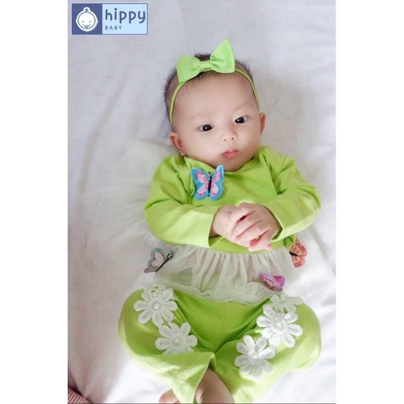 Set Tutu Butterfly Hippy Baby free bandana 0 bulan - 3 tahun nablfashion