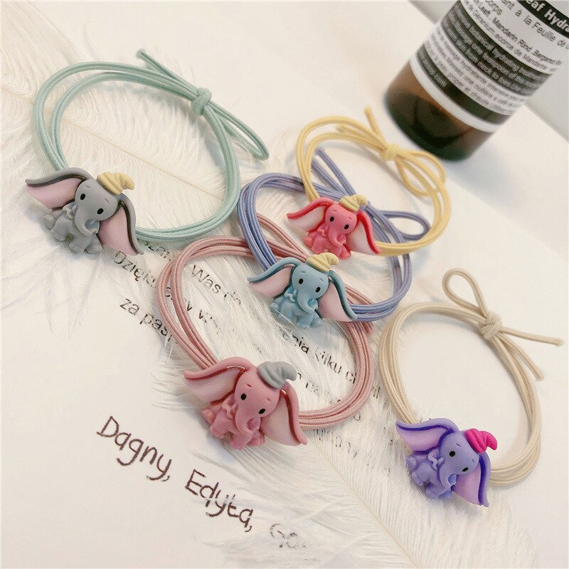 Fashion Elephant Head Rope Girl Heart High Elastic Rubber Band Hair Rope