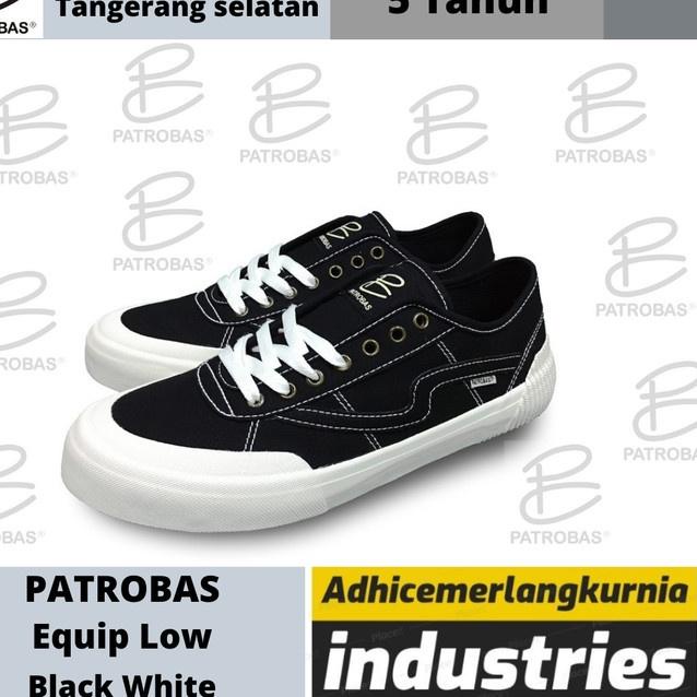 Patrobas Equip low Black White Sepatu Casual snekaers sepatu patrobas equip low black equip low blac
