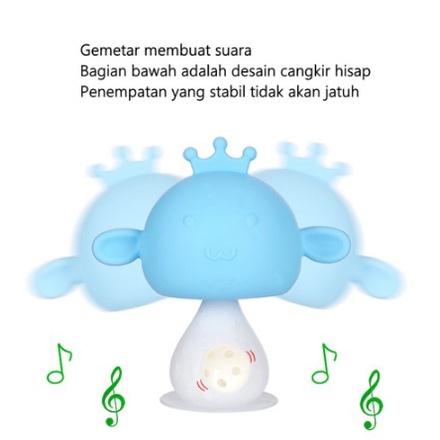 Teether Mainan Gigitan JAMUR Bayi MUSHROOM kerincingan bayi | SILICONE