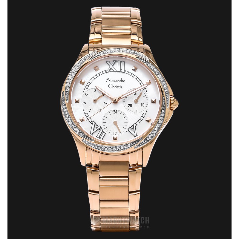 Alexandre Christie AC 2643 BF BRGMS Ladies White Dial Stainless Steel