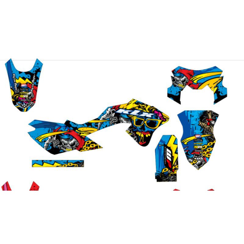 decal stiker setiker klx bf zombi chrome