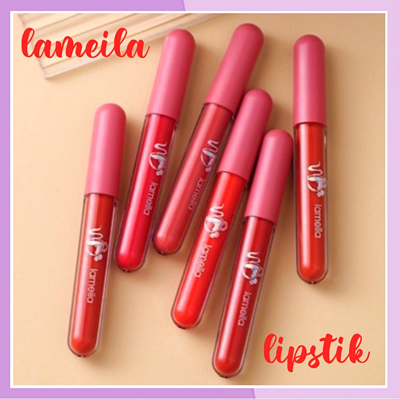 LAMEILA Lip Glaze Lipstik Cair Lip Gloss Pelembab Tahan Lama NUDE EDITION Silky Misty Berfungsi Sebagai Melembabkan Dan Melembutkan Bibir LA108