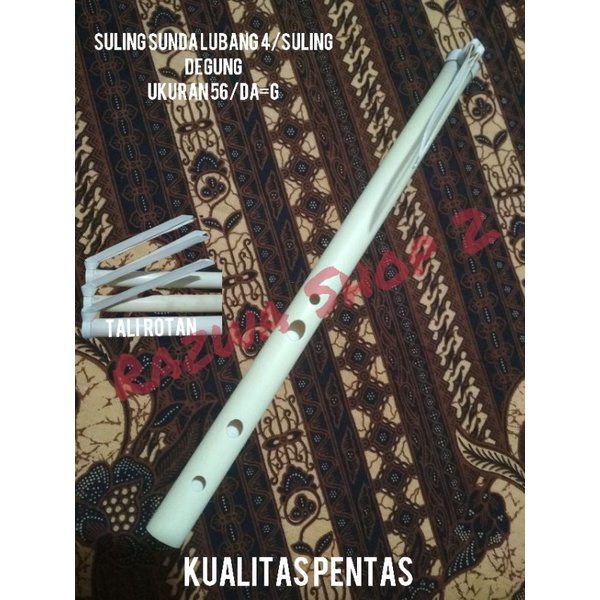 Seruling Bambu/Suling Sunda lubang 4/Suling Degung harga promo ukuran 56/Da=G