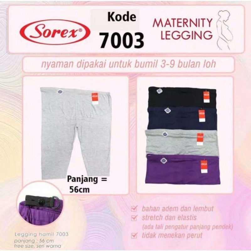 Sorex Celana Maternity Legging 3/4 (7003)/Celana Legging Ibu Hamil