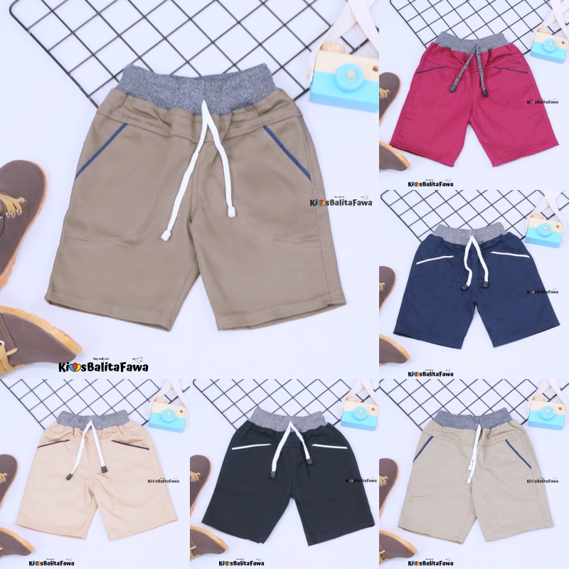 [POLOS] Celana Pendek Daffa uk 1-12 Tahun / EXPORT Quality Bawahan Anak Laki Pants Semi Jeans Cowok