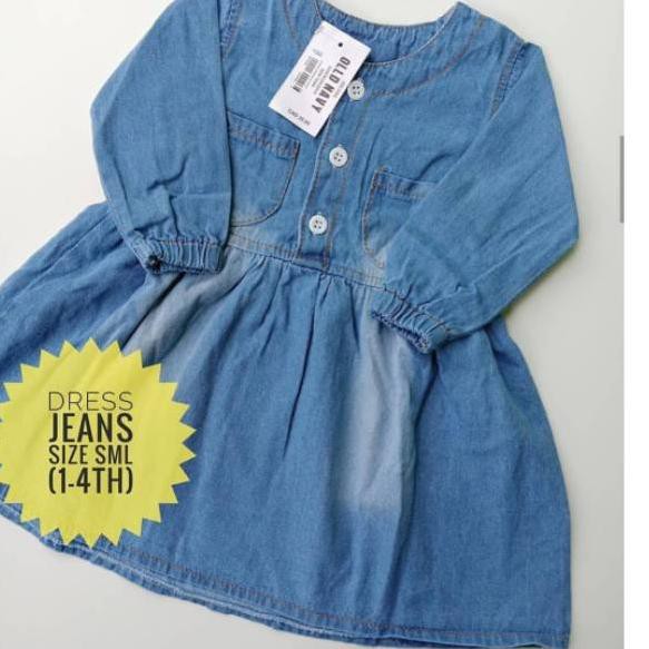 PDI8 (TERMURAH) Ecer Dress Jeans Anak 