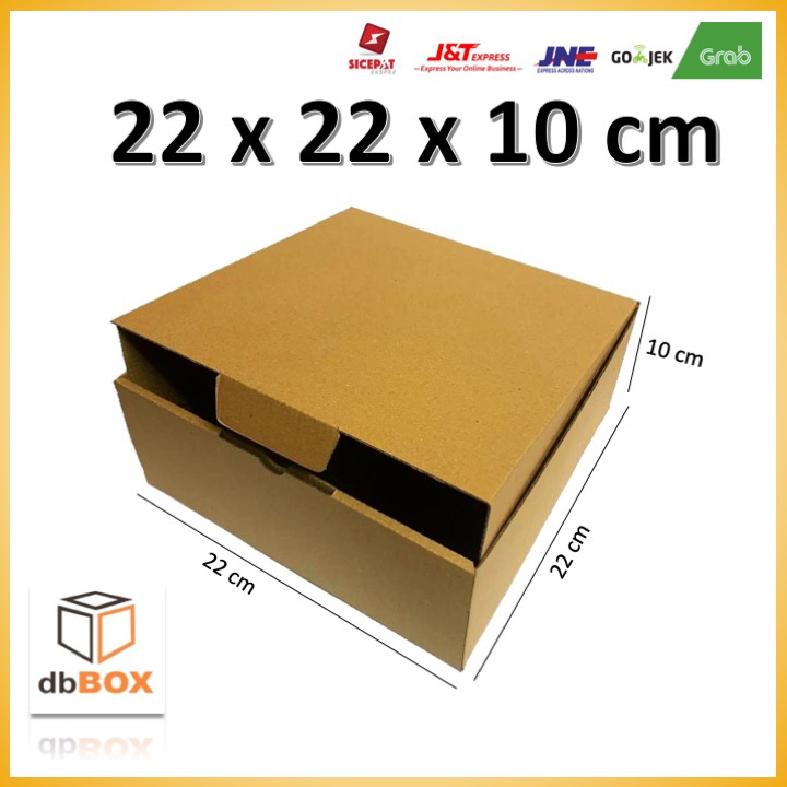 

Kardus 22x22x10 cm | Box Die Cut & Easy Usage | Box Kue Tart & Snack