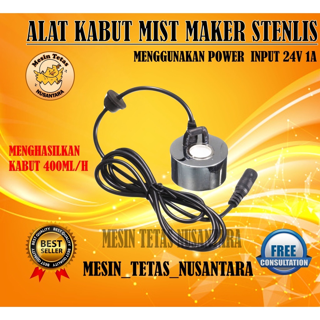 Mesin Kabut Mist Maker Humidifier Ultrasonic Stenlis 400ML/H