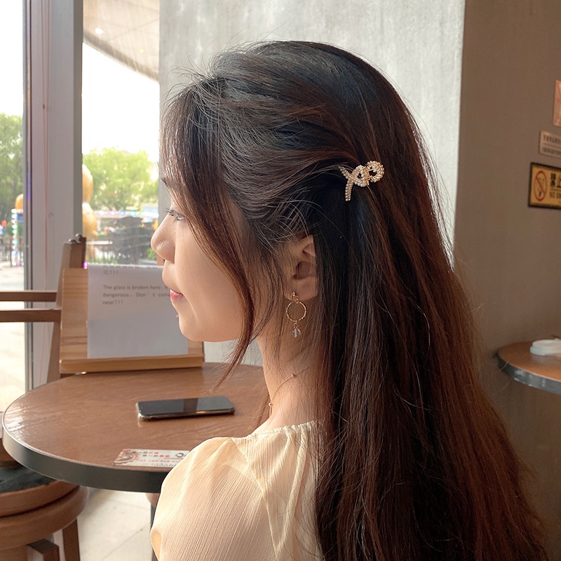 Korean Pearl Hairpin Girly Simple Hair Accessories Broken Hair Clip Fairy Temperament Bangs Clip Sweet Heart Jewelry