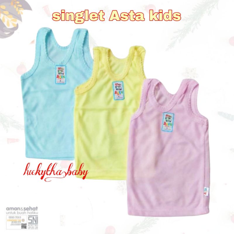 3pc asta_ singlet anak ASTA murah berkualitas / kaos dalam Asta / kaos kutang anak asta