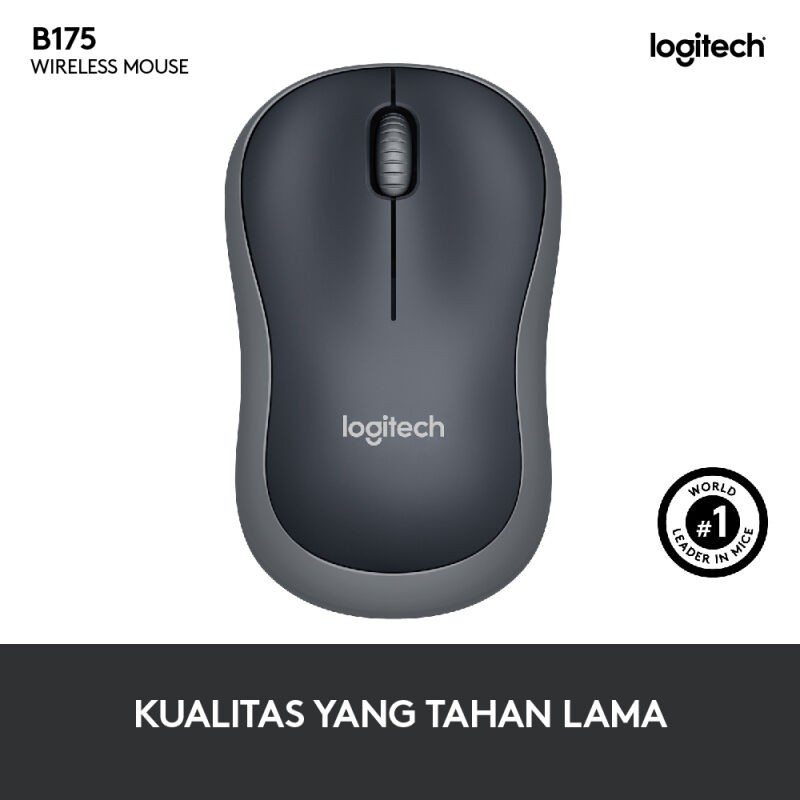 Mouse Wireless LOGITECH B175  - Black - ORIGINAL RESMI