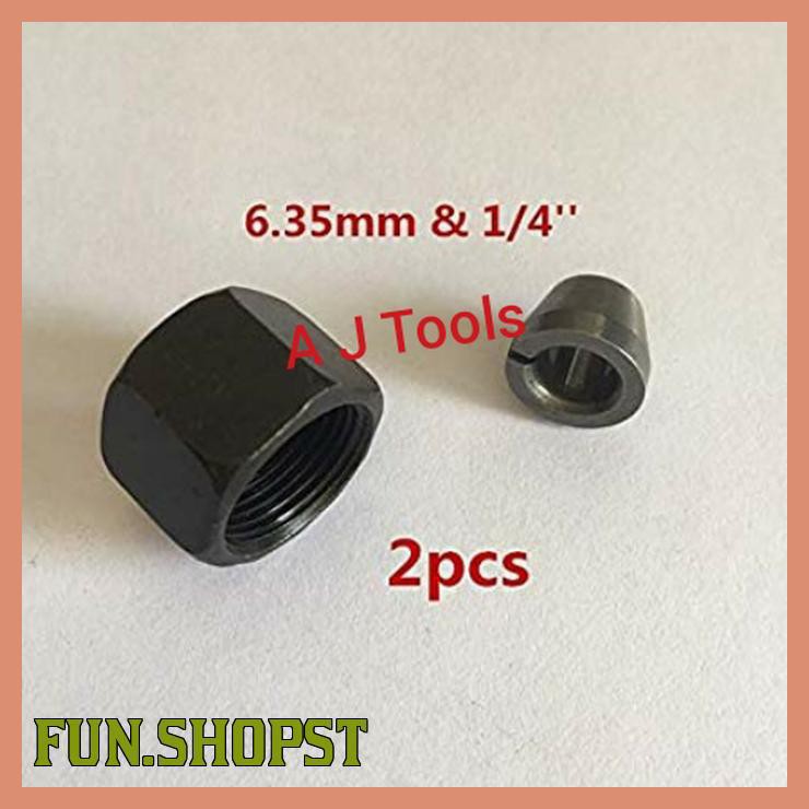 MUR / COLLET NUT & COLLET CONE 1/4" TRIMMER ( PROFIL TANGAN