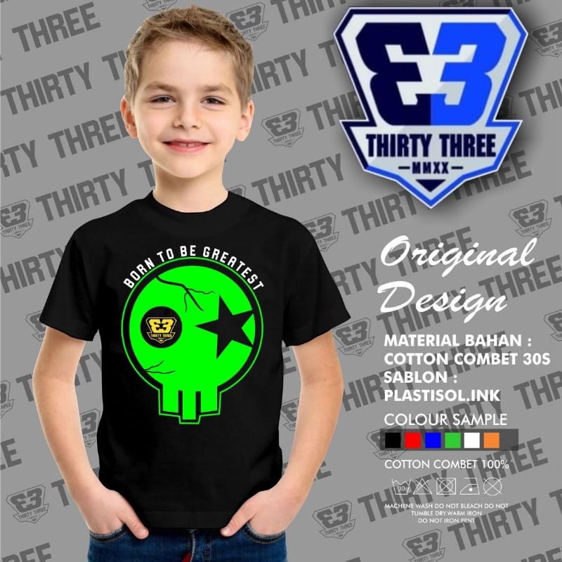 Kaos Anak laki-laki Original Thirty Three cotton combed 30s