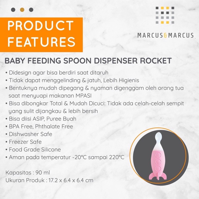 Marcus and Marcus Feeding Spoon Dispenser Botol Sendok Mpasi