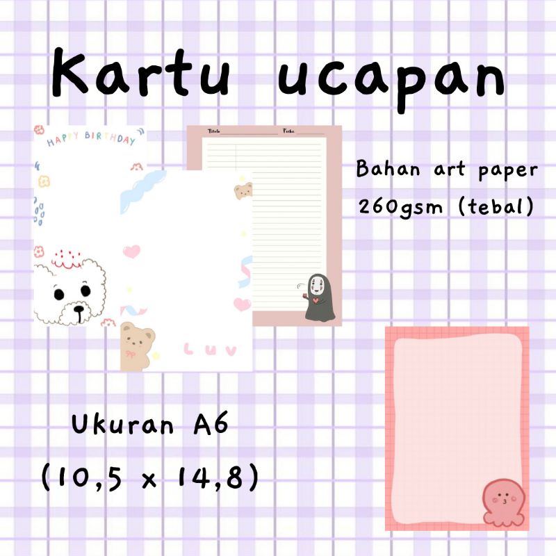 

KARTU UCAPAN | NOTE PAPER | GOOD QUALITY