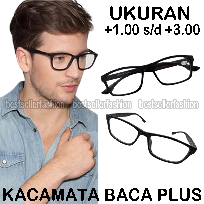 TERMURAH !!! Kacamata baca PLUS +1.00 sd PLUS 3.00 Kacamata Rabun Dekat Kacamata Plus Kacamata Komputer Unisex