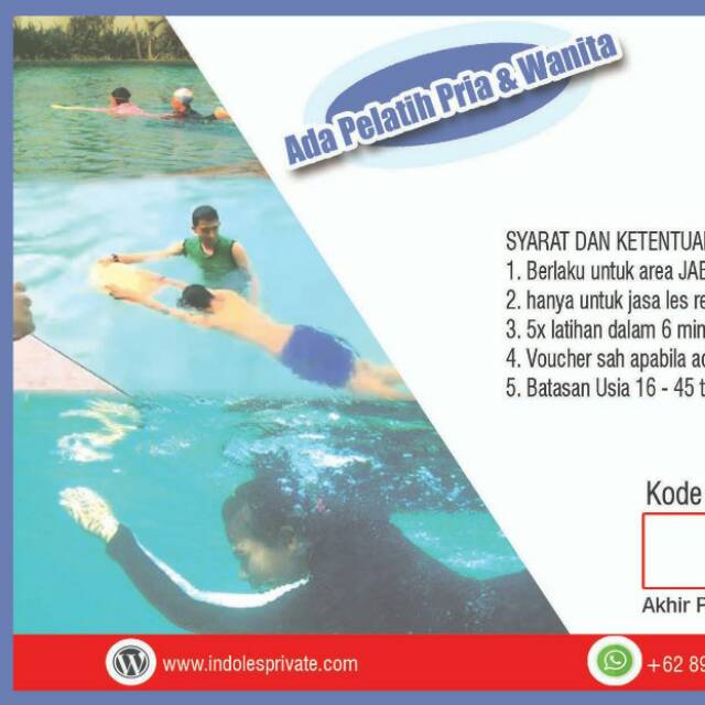 Voucher Les Private Renang Untuk Dewasa Shopee Indonesia