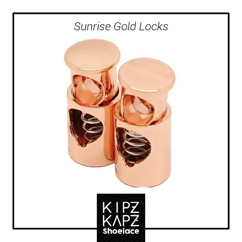 KIPZKAPZ SHOE LOCK LACE / LACE LOCK ROSE GOLD  METAL - KUNCI TALI SEPATU LOCK LACES