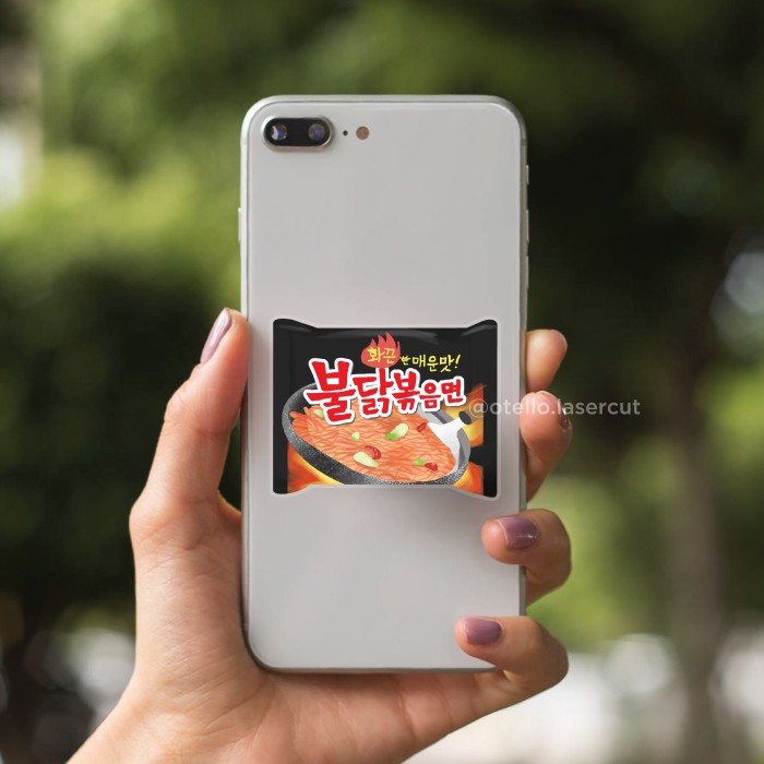 Griptok Samyang Pop Stand Socket Phone Grip Makanan Acrylic Lucu Unik Popstand Karakter Mie Instant