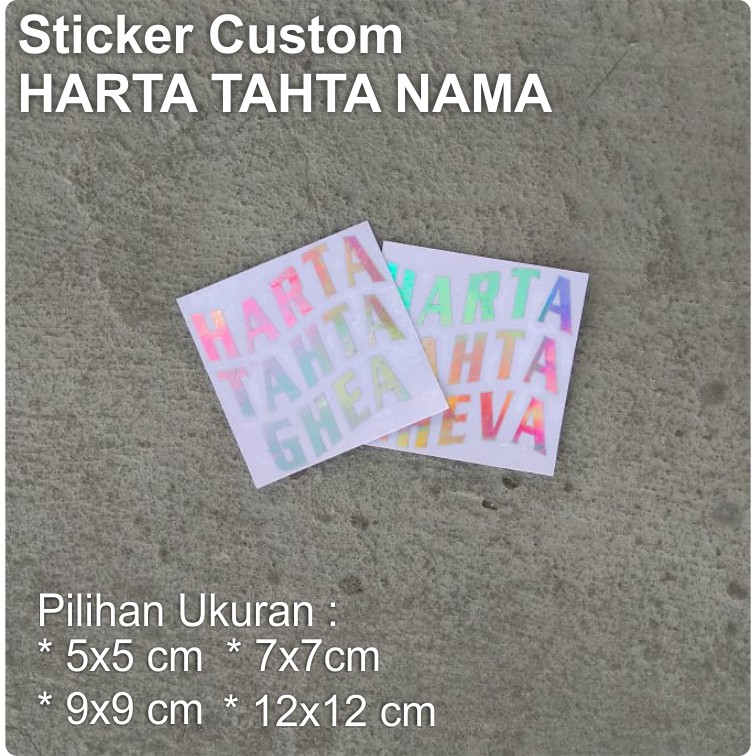 

STIKER HARTA TAHTA NAMA CUSTOM