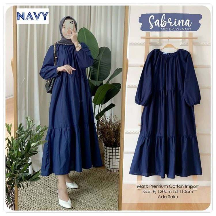 Tunik Katun Polos Tunik Muslim Sabrina Long Tunik Tunik Kekinian