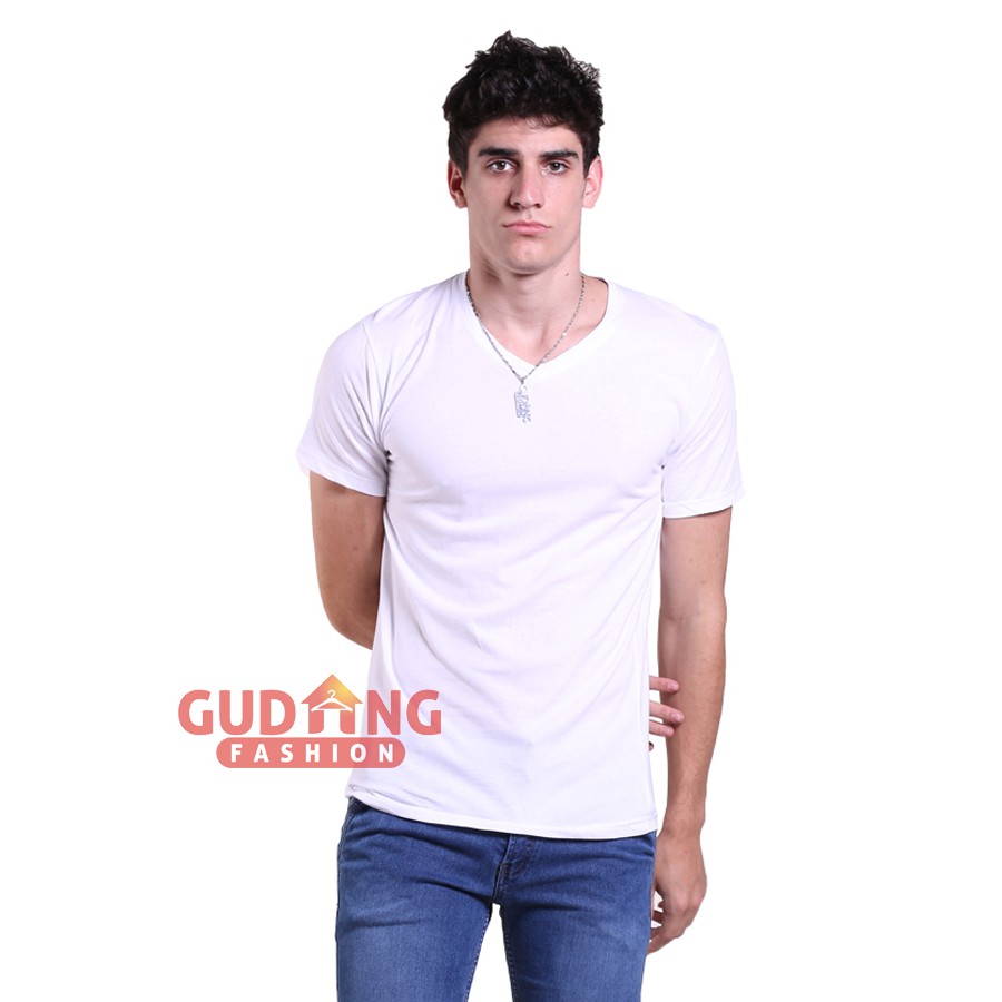 Kaos T-Shirt V-Neck Lengan Pendek - FP 523